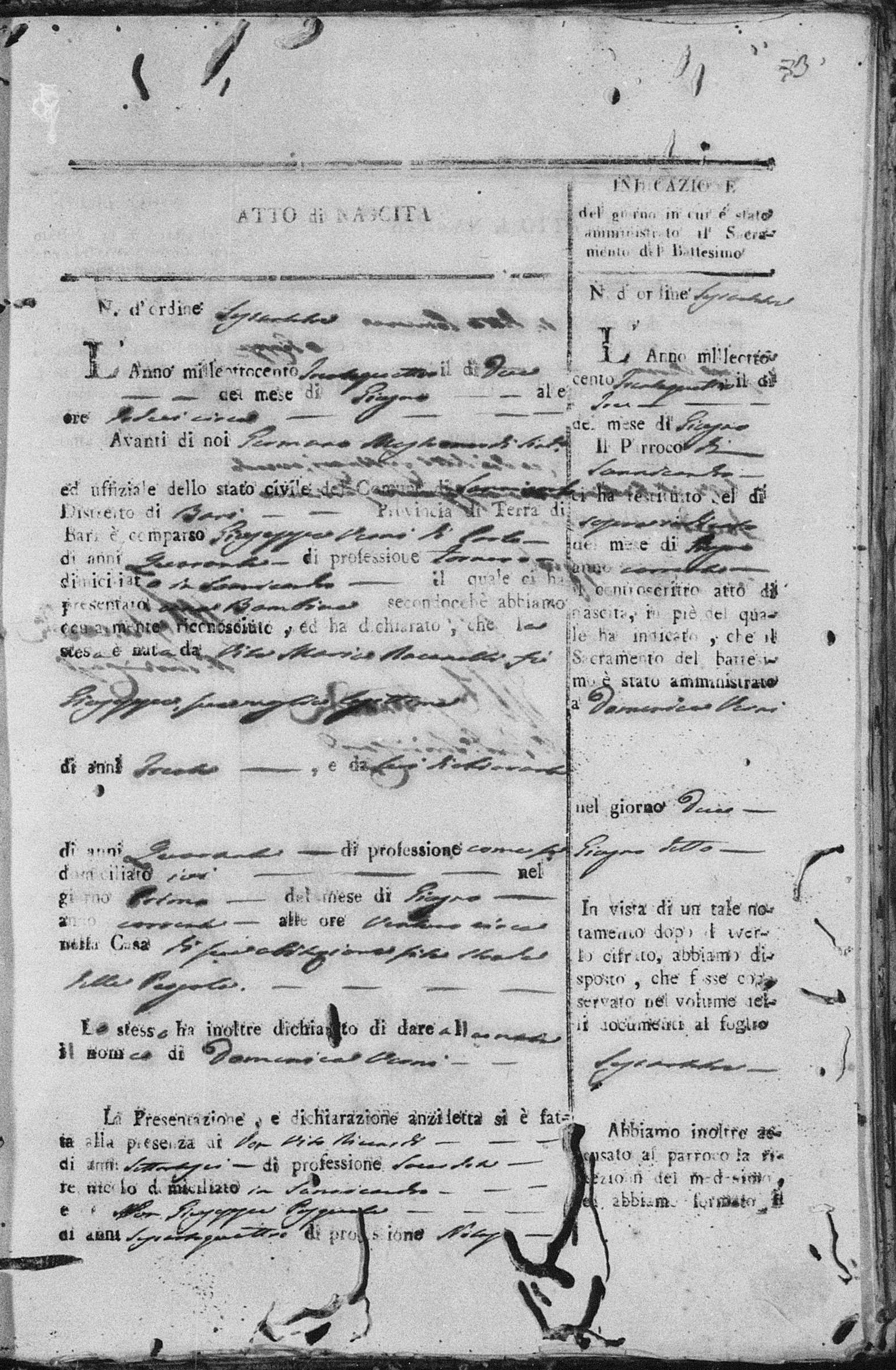Birth Certificate - Domenica Verni p.2